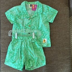 Petite Hailey Green Paisley Set sz 2